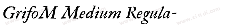 GrifoM Medium Regula字体转换